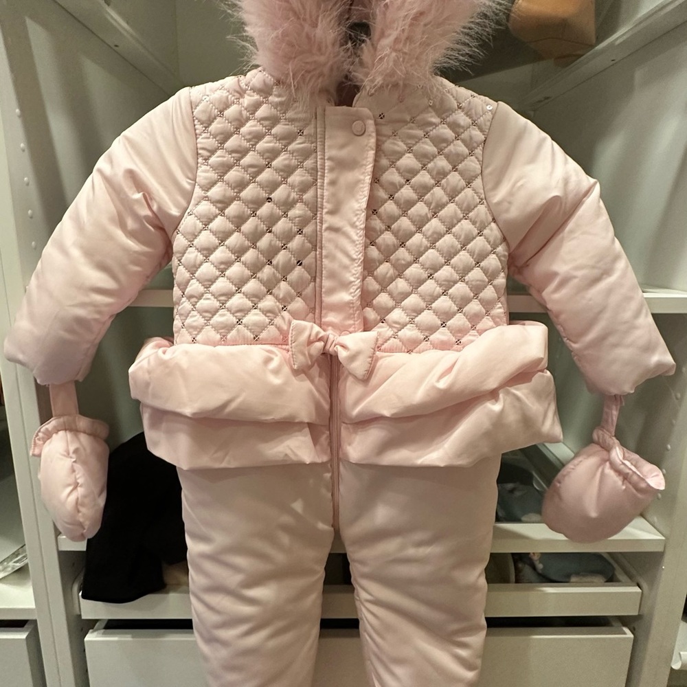 Mintini Pink Snowsuit,Jacket for Girl 18 Month (UK)